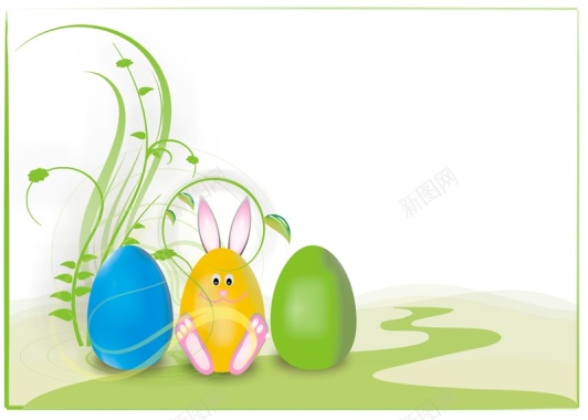 复活节兔子彩蛋背景背景