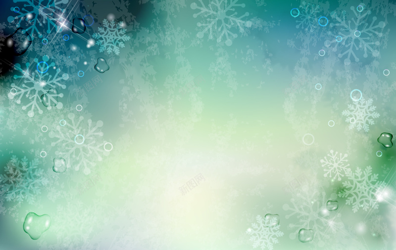 绿色卡通雪花背景psd设计背景_新图网 https://ixintu.com 卡通 水彩 水珠 绿色 雪花 闪亮 圆圈 童趣 手绘