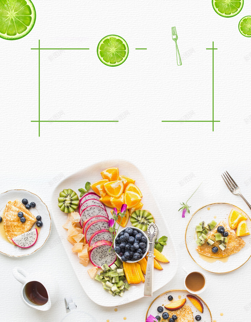 简约时尚夏季水果蔬菜美食海报背景jpg设计背景_新图网 https://ixintu.com 蔬菜水果海报 夏季美食 夏日促销 海报清新 清新海报 水果大促 沙拉海报 日系美食 美食海报 绿色