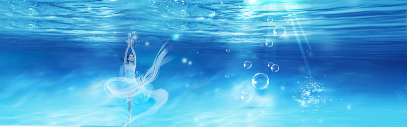 海洋背景jpg设计背景_新图网 https://ixintu.com 美女 清新 气泡 大海 唯美 海报banner 其他
