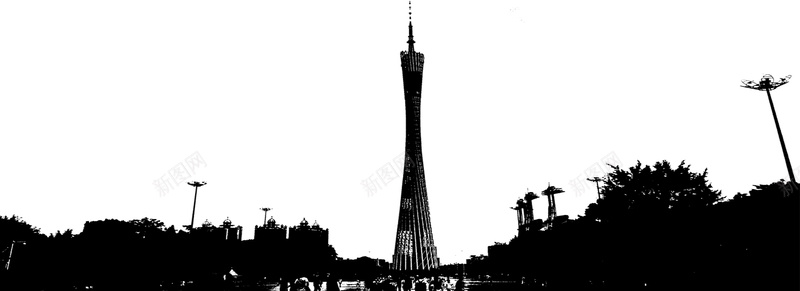 广州黑白广州塔简约背景jpg设计背景_新图网 https://ixintu.com 广州 黑白 简约 背景 线稿 广州塔 底纹 黑色背景