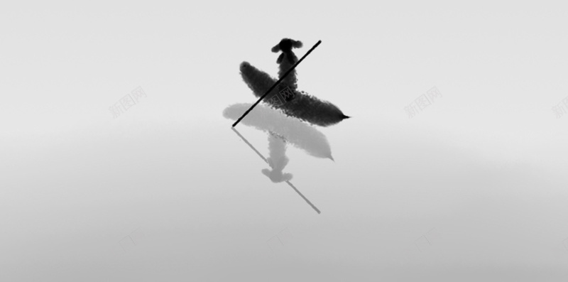 灰色简约山水画背景psd设计背景_新图网 https://ixintu.com 山水画 水墨画 大气 灰色 简约 H5 h5