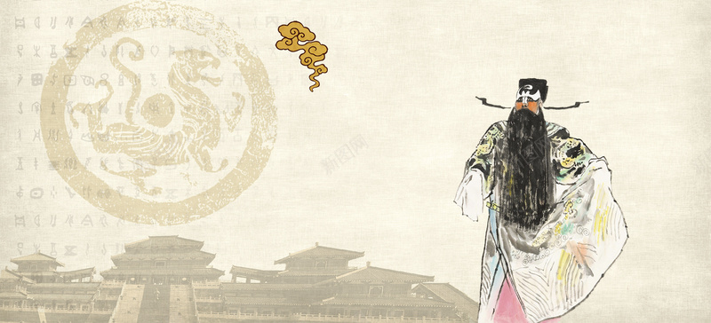 古典中国风背景psd设计背景_新图网 https://ixintu.com 企业 中国风 水墨画 京剧 古典 海报banner