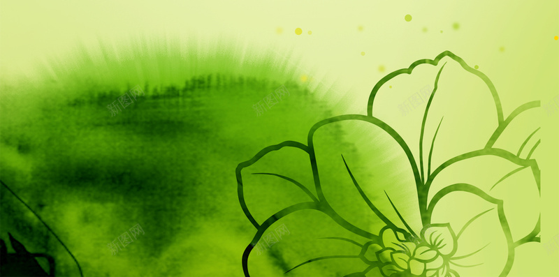墨迹荷花绿色水彩古典H5背景素材jpg设计背景_新图网 https://ixintu.com 墨迹 荷花 绿色 水彩 手绘 水墨画 H5背景 中国风 花
