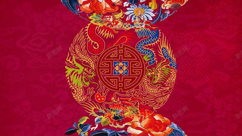 中国风喜庆画册背景jpg设计背景_新图网 https://ixintu.com 国风 喜庆 喜庆背景 画册背景 背景 喜庆国风 龙凤 团花 画册