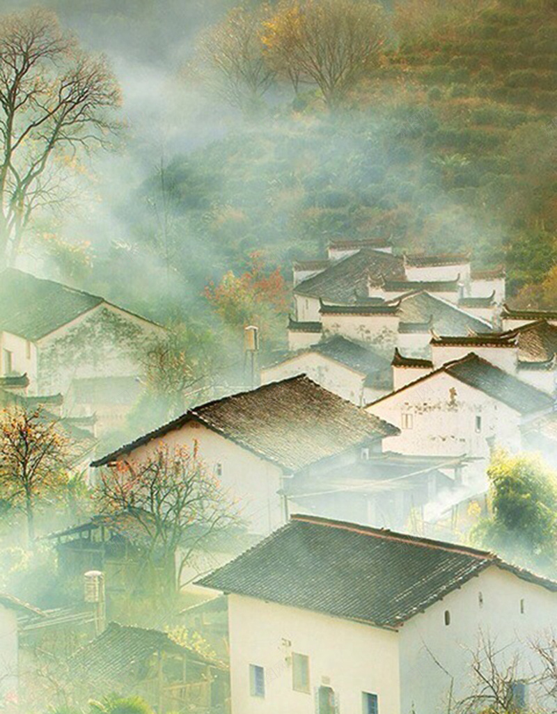 手绘的水墨感村寨H5背景素材jpg设计背景_新图网 https://ixintu.com 水墨感 农村 手绘 村寨 H5背景素材