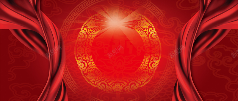 大气中国风红色丝绸背景bannerjpg设计背景_新图网 https://ixintu.com 大气 中国风 红色 丝绸 背景 banner 新年 春节 年货节 海报banner 过年