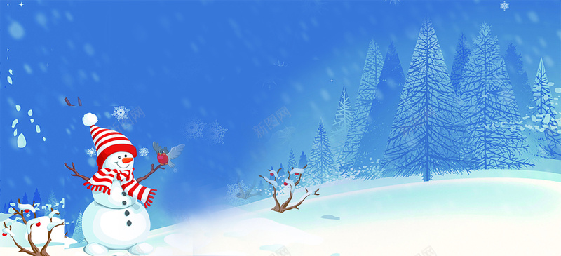 圣诞节雪娃娃清新蓝色bannerpsd设计背景_新图网 https://ixintu.com 梦幻主题圣诞海报 圣诞节背景 节日背景 下雪 光晕 圣诞节快乐 浪漫背景 蓝色 红色 圣诞老人
