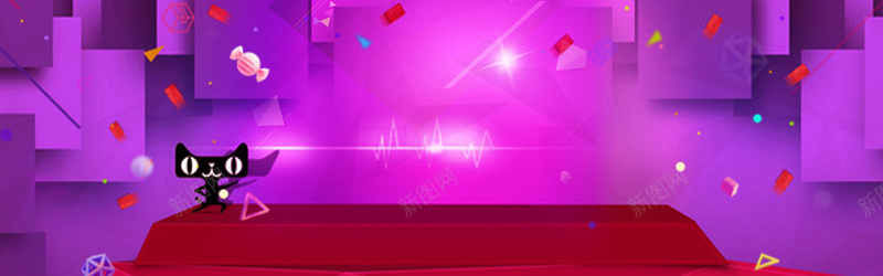 淘宝天猫扁平式banner背景jpg设计背景_新图网 https://ixintu.com 多边形 几何 扁平 电商 简约 创意 渐变 背景 促销 618 年中大促 海报banner