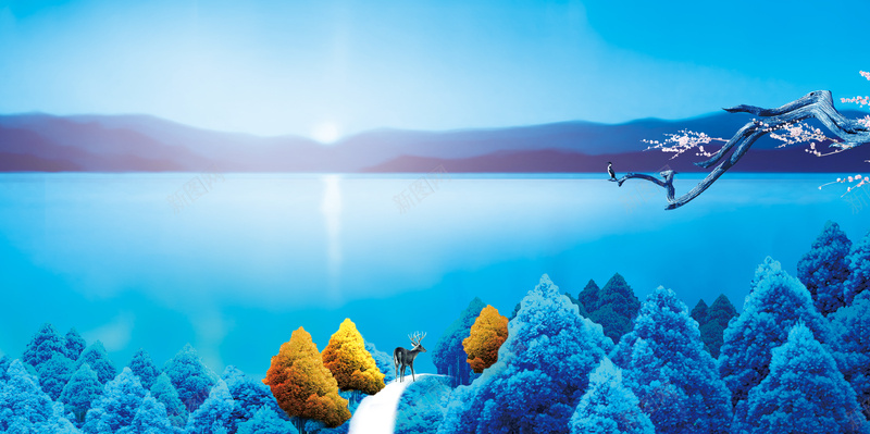 房地产别墅风景图psd设计背景_新图网 https://ixintu.com 中国风房地产 房地产传单 房地产插画 房地产画册 房地产 水彩风房地产 大气房地产 商业中心
