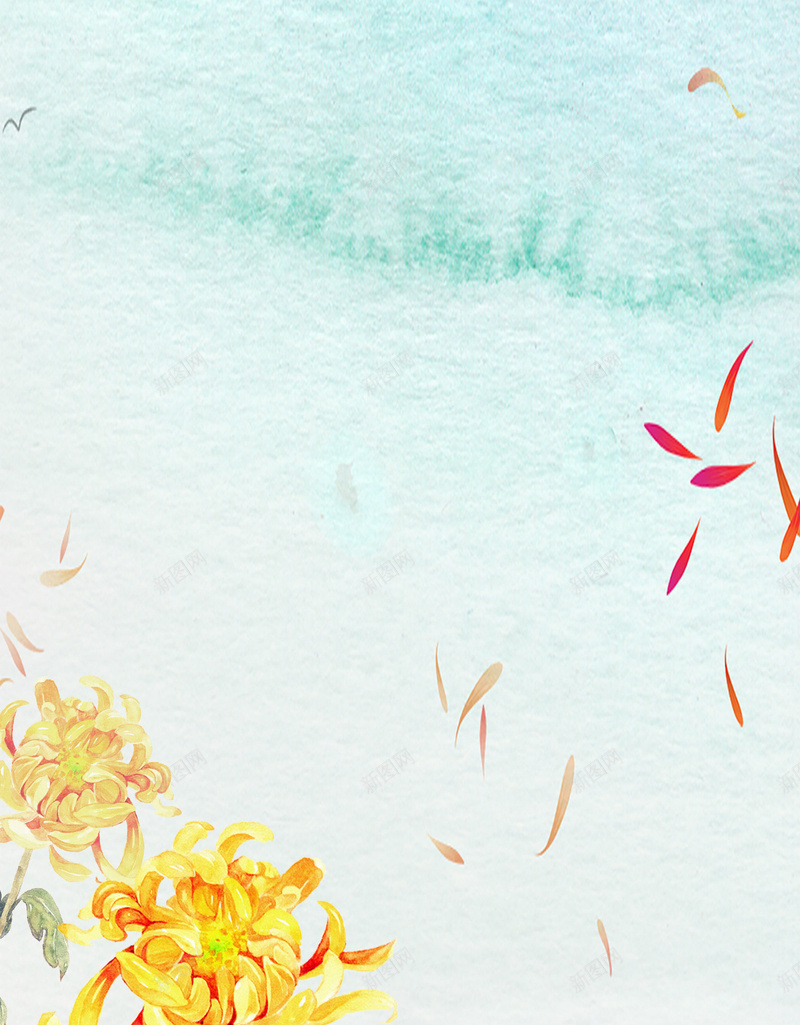 清新水墨菊花重阳佳节海报背景psdjpg设计背景_新图网 https://ixintu.com 清新 水墨 菊花 重阳佳节 海报背景 psd 重阳赏菊 重阳登高