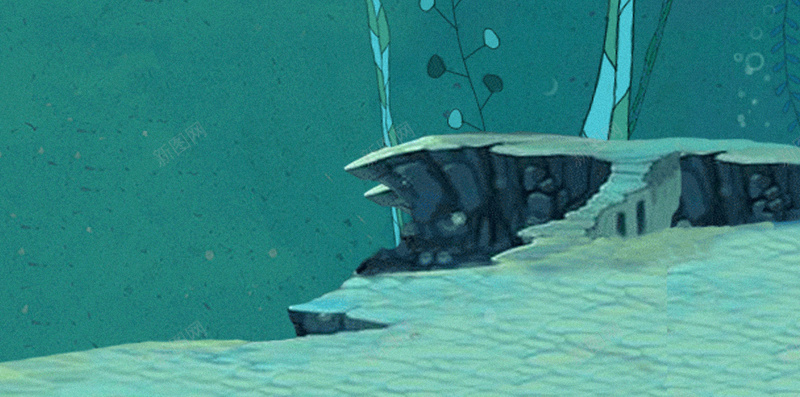 海底世界H5背景jpg设计背景_新图网 https://ixintu.com 海洋 水草 气泡 峭壁 水彩 H5背景 手绘 H5 h5 卡通 童趣