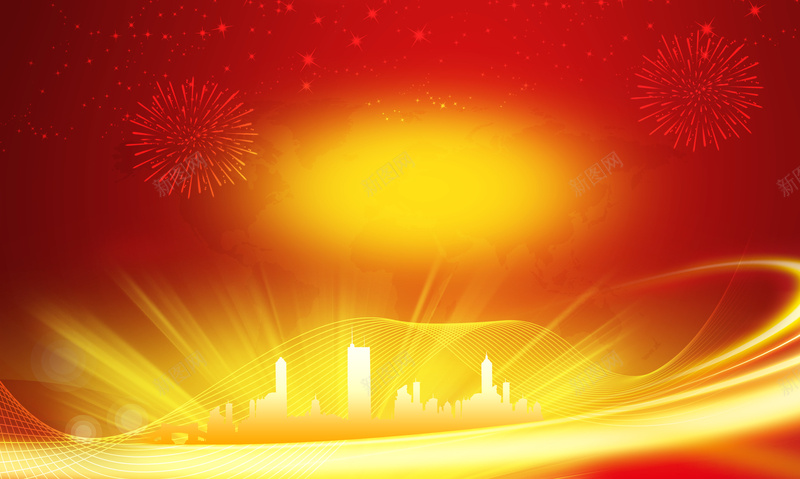 年会红色喜庆展板海报背景psd设计背景_新图网 https://ixintu.com 展板 表彰会 红色 海报背景 新年晚会背景 年会背景墙 新春年会背景 烟花