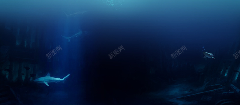 深海海底渐变蓝色景色背景jpg设计背景_新图网 https://ixintu.com 梦幻背景 海底世界 小清新 文艺 鲸鱼 海瑟背景 简约 几何 素材 广告 设计 背景 蓝色鲸鱼