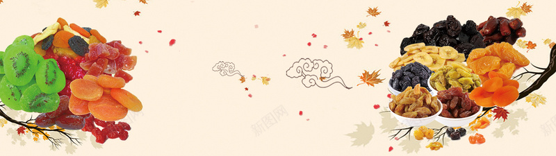 淘宝蜜饯大促bannerpsd设计背景_新图网 https://ixintu.com 吃货来啦 淘宝美味 干果 果脯 蜜饯 零食 复古 清新 淘宝大促
