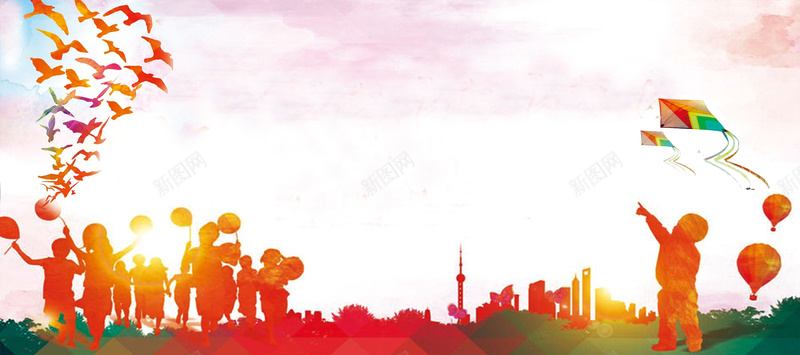 幻彩毕业季展板psd设计背景_新图网 https://ixintu.com 毕业季 幻彩 毕业活动 小学毕业 彩色城市 放飞梦想 扁平化 白色 扁平 渐变 几何