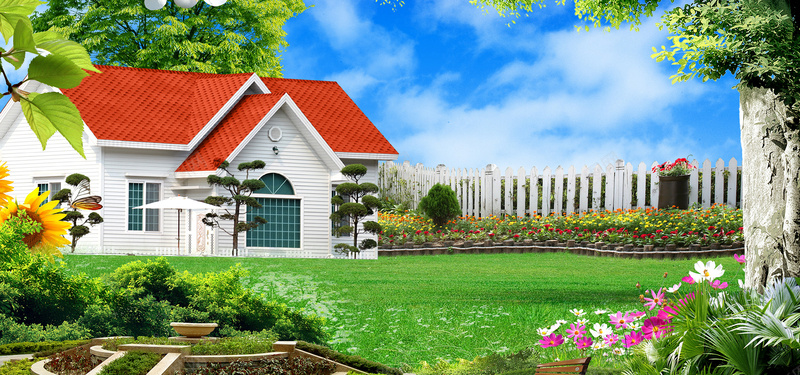 小清新别墅背景jpg设计背景_新图网 https://ixintu.com 小清新背景 别墅背景 花园背景 花朵背景 草地背景 独立屋背景 云朵背景 树木背景 海报背景 海报banner 文艺 小清新 简约