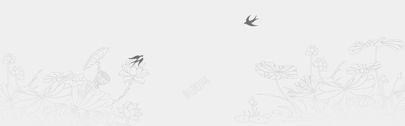 taobao淘宝天猫背景bannerjpg设计背景_新图网 https://ixintu.com 燕子 荷塘 荷花 中国风 传统图案 水墨 海报banner