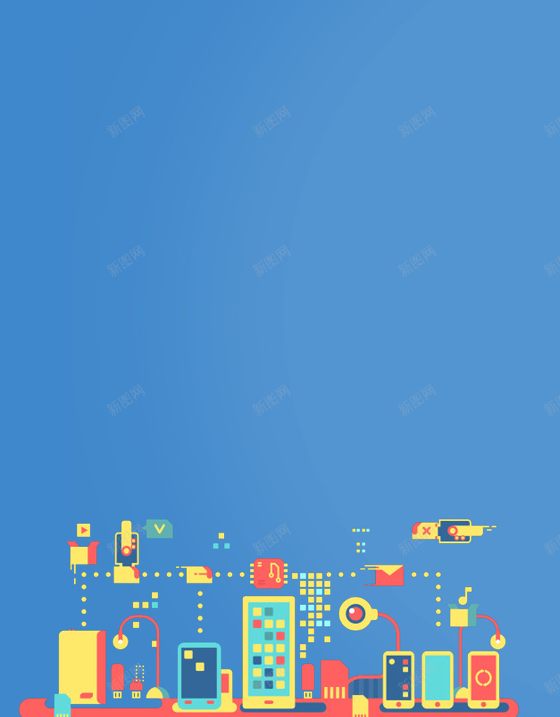 物联网背景图psd设计背景_新图网 https://ixintu.com 智能 科技 涂鸦 卡通 背景