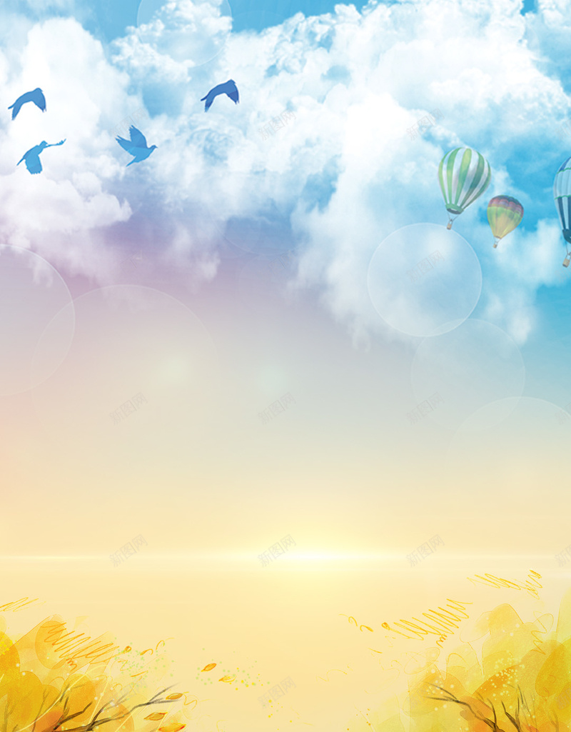 蓝色梦幻毕业季PSD分层H5背景素材psd设计背景_新图网 https://ixintu.com 蓝色 梦幻 毕业季 背景素材 手绘 PSD分层 H5 天空 云 热气球 大雁 道路 树 画笔