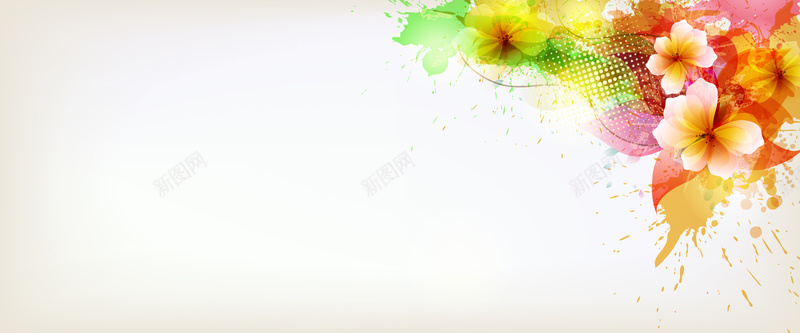 精美喷溅花卉背景jpg设计背景_新图网 https://ixintu.com 海报banner 手绘背景 水彩背景 卡通 童趣 手绘