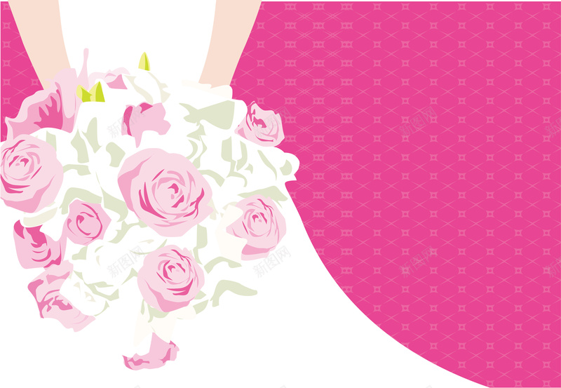结婚新娘矢量背景素材eps设计背景_新图网 https://ixintu.com 婚姻 捧花 新娘 结婚 花束 婚纱 婚礼 矢量 背景 新娘背景