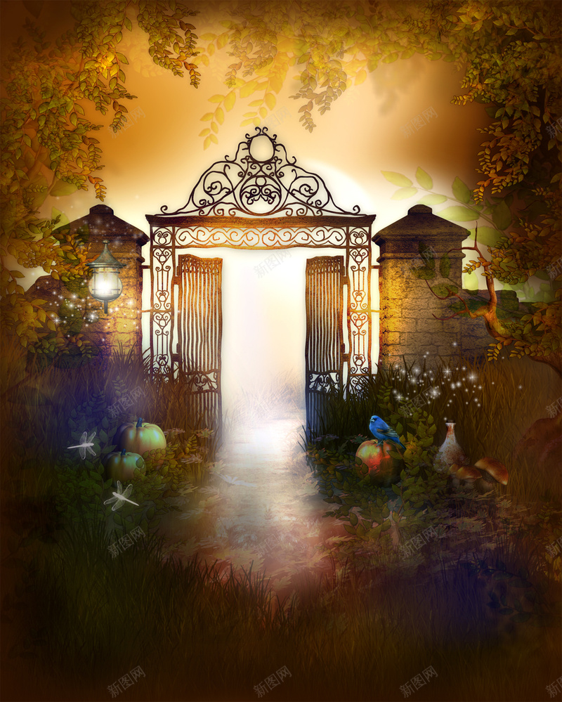 魔幻格林童话卡通动漫背景jpg设计背景_新图网 https://ixintu.com 格林童话 动漫 卡通 铁门 魔幻 浪漫 梦幻