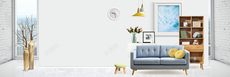 春季家装节白色简约bannerpsd设计背景_新图网 https://ixintu.com 春季 春天 家装节 装修 促销 折扣 优惠 淘宝 天猫 电商 清新 白色 简约 banner