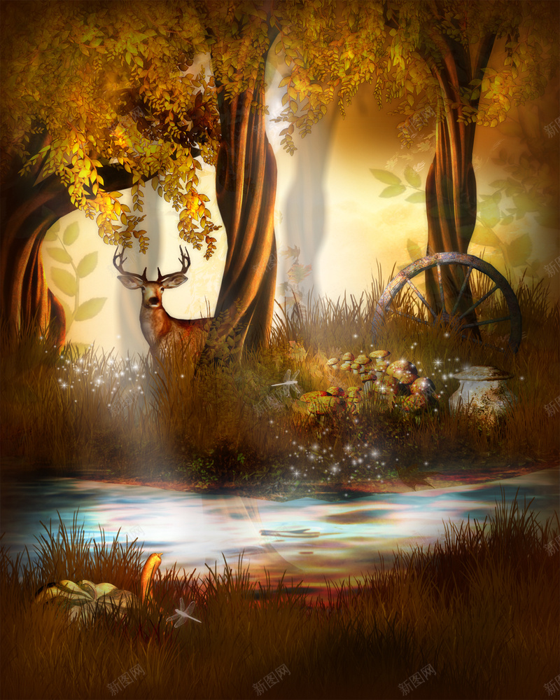 影楼魔幻婚庆摄影背景jpg设计背景_新图网 https://ixintu.com 婚庆 摄影 森林 浪漫 魔幻 影楼 梦幻