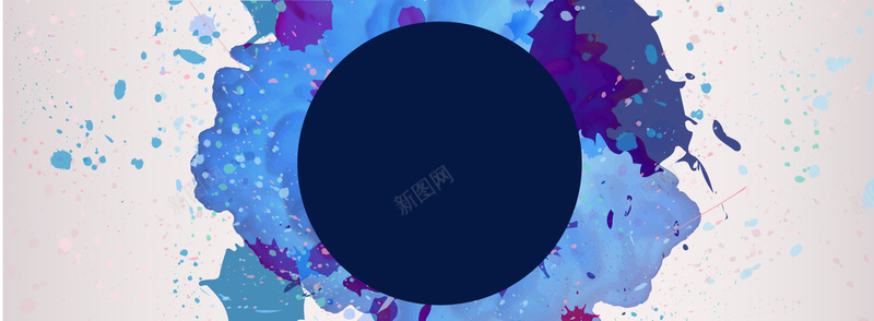 淘宝蓝色梦幻学习用品海报bannereps设计背景_新图网 https://ixintu.com 京东 圆形 天猫 泼墨 蓝色 淘宝 水彩 手绘 促销 大促 海报 背景