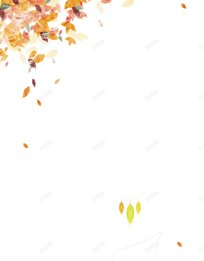 飘落的叶子jpg设计背景_新图网 https://ixintu.com 浪漫 唯美 梦幻 叶子 文艺 H5背景 H5 h5 小清新 简约