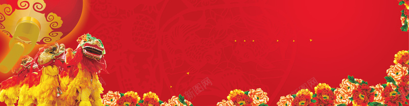 国庆建军节banner背景psd设计背景_新图网 https://ixintu.com 八一 国庆 狮子 红色 喜庆 霸气 鲜花 国旗 海报banner 中国风