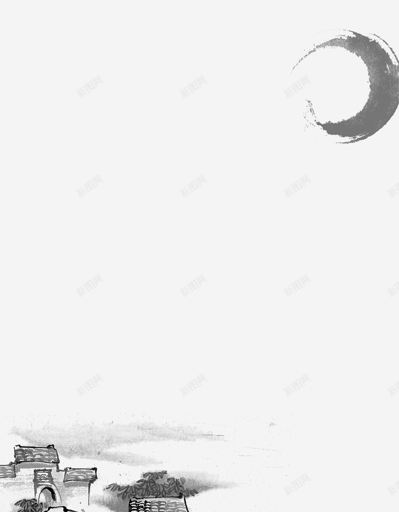 田园乡村水墨画中国风H5背景素材jpg设计背景_新图网 https://ixintu.com 大气 田园 乡村 水墨 中国风 房屋 H5背景 古村落 墨圈