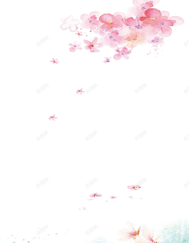 水彩鲜花化妆品背景素材psd设计背景_新图网 https://ixintu.com 化妆品 文艺 水彩 背景 鲜花 小清新 简约