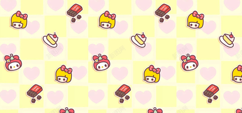 卡通手绘点心糕点底纹简约背景jpg设计背景_新图网 https://ixintu.com 无缝背景 糕点底纹 卡通 手绘 点心 卡通女孩 卡通头像 简约背景