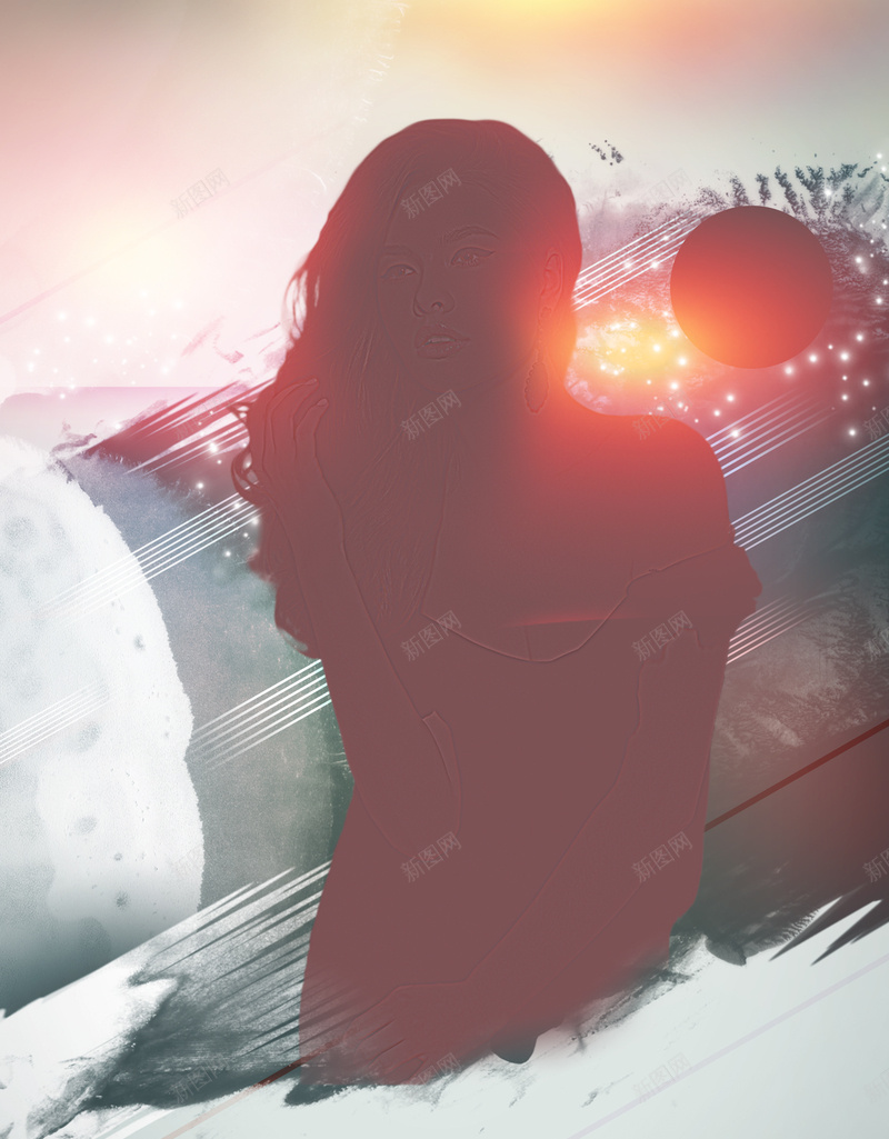背影灰派风格海报psd设计背景_新图网 https://ixintu.com 背影 笔墨 黄昏 光线 底韵 灰派风格 海报 灰暗