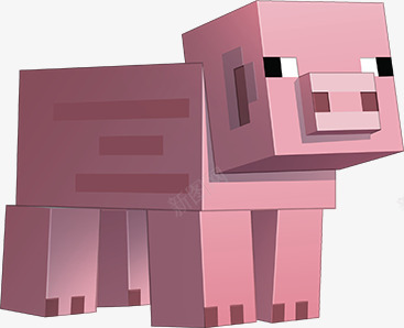 Minecraft game art illustration pig我的世界png免抠素材_新图网 https://ixintu.com 我的 世界