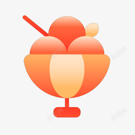 冰激凌APPUI图标png免抠素材_新图网 https://ixintu.com 冰激凌 图标