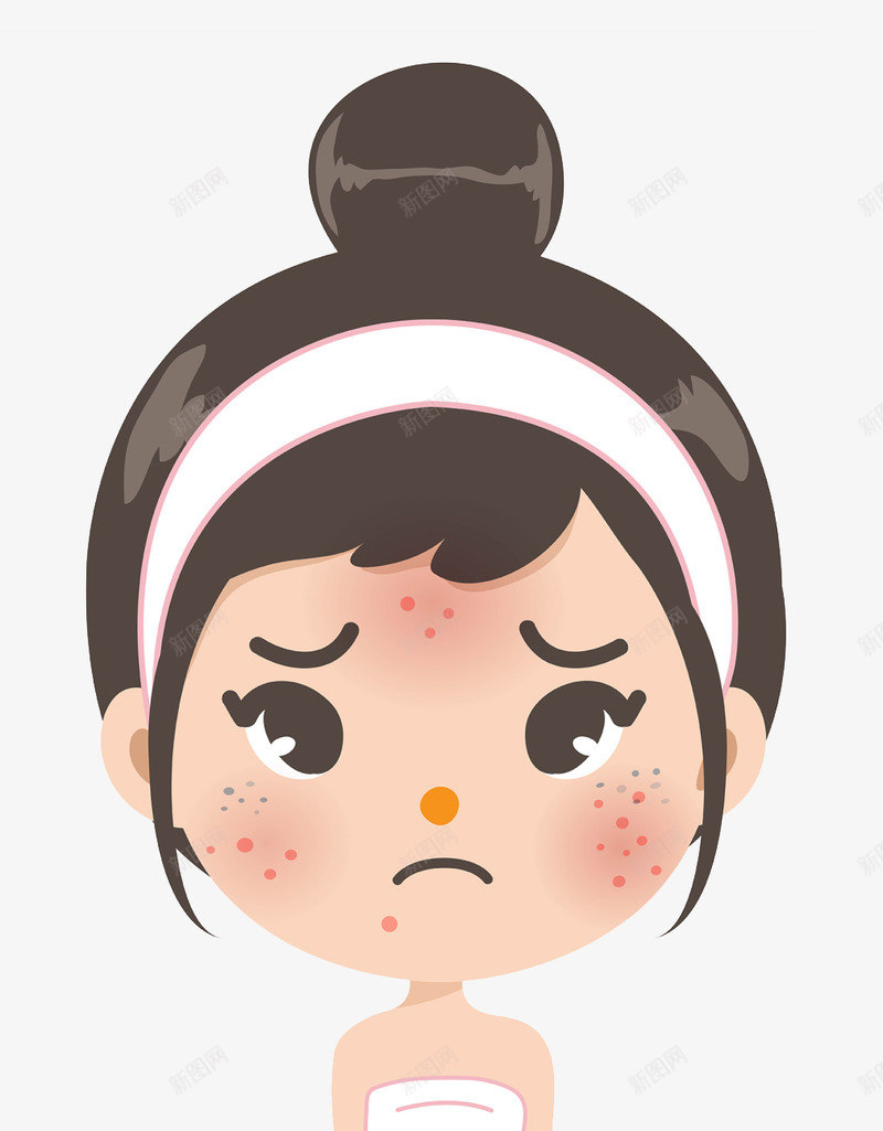卡通痘痘脸png免抠素材_新图网 https://ixintu.com 卡通 卡通痘痘 痘痘