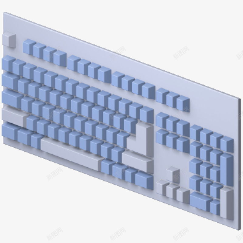 3D立体高档电脑键盘硬件png免抠素材_新图网 https://ixintu.com C4D 电脑 硬件 立体 设备 键盘 高档