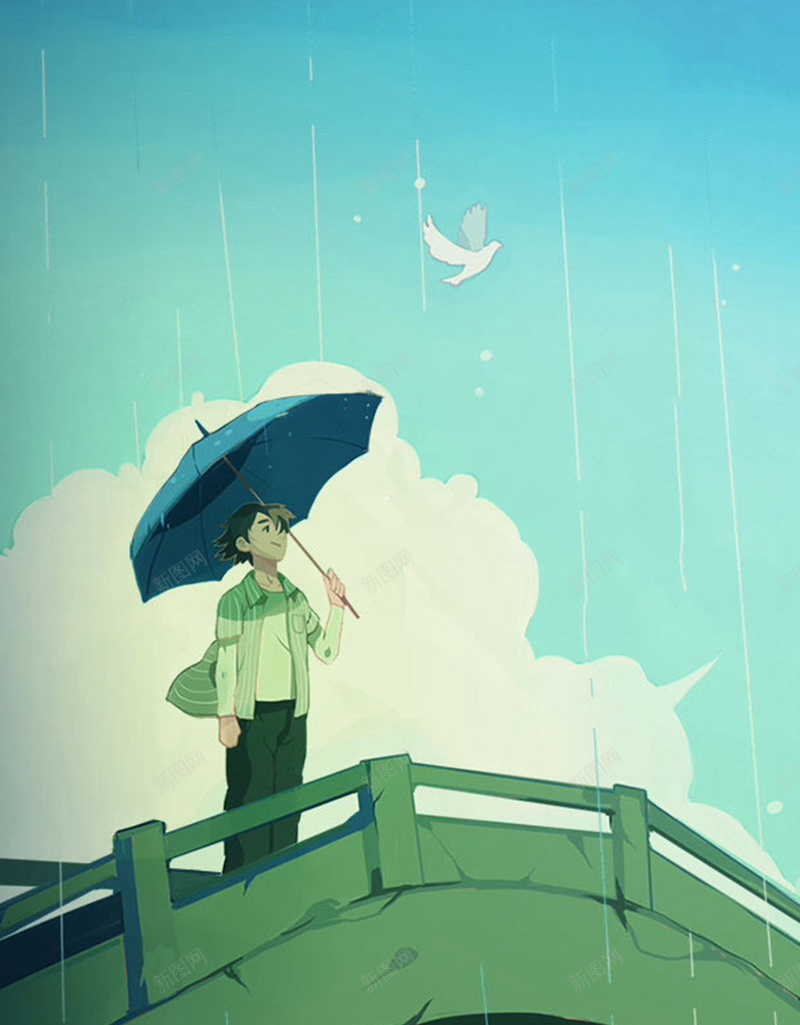清明节缅怀祖先H5背景素材jpg设计背景_新图网 https://ixintu.com H5背景素材 人物 伞 卡通 桥面 清明节 简约 缅怀祖先 阴雨天 阴雨天气 雨水