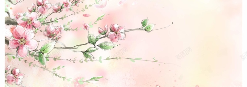 清新手绘水粉花朵背景jpg设计背景_新图网 https://ixintu.com 手绘 浪漫 清新 简约 花朵 水粉画 大气 文艺 海报banner 小清新