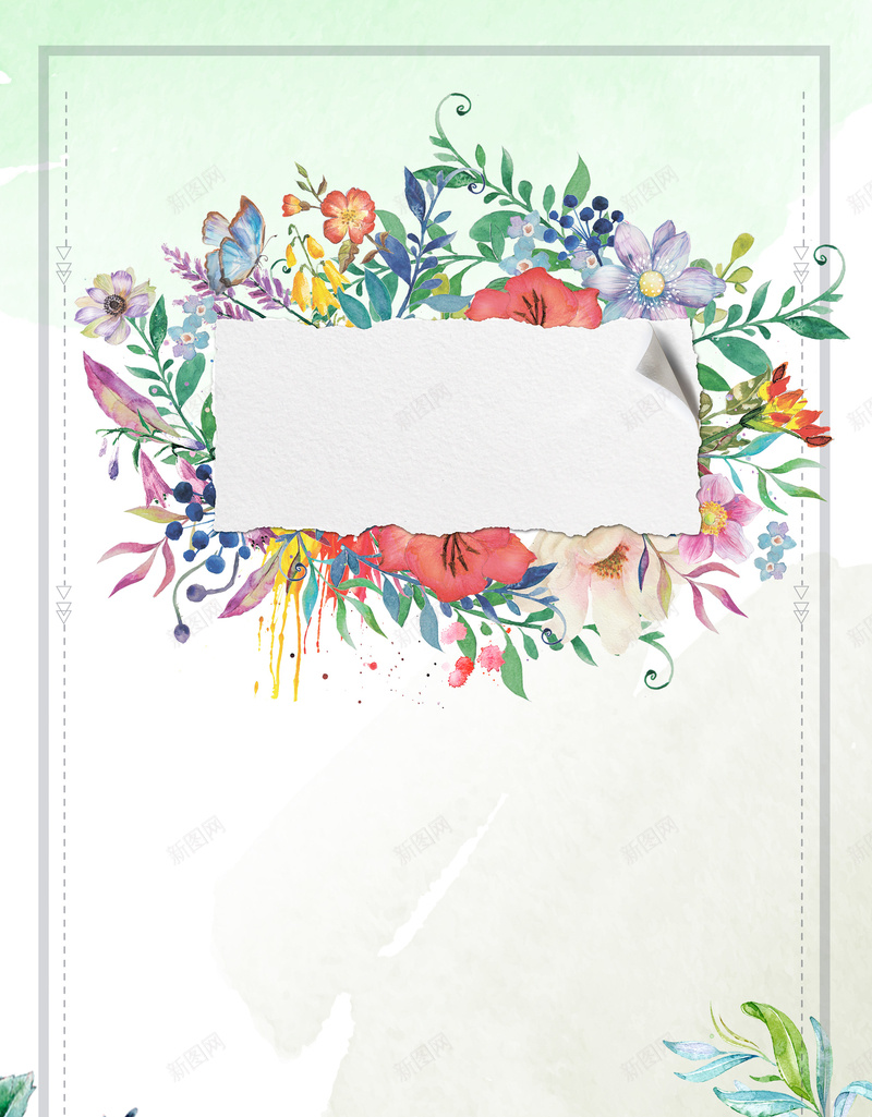 淡绿色手绘春季上新花卉春天线框背景jpg设计背景_新图网 https://ixintu.com 春季上新 淡绿色 手绘 春天 花卉 线框背景 春天来了 花朵 上新