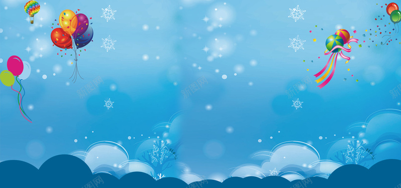 寒假兼职海报背景psd设计背景_新图网 https://ixintu.com 蓝色梦幻背景 招聘海报 诚邀加入 光效 气球 寒假兼职海报 寒假招聘 海洋