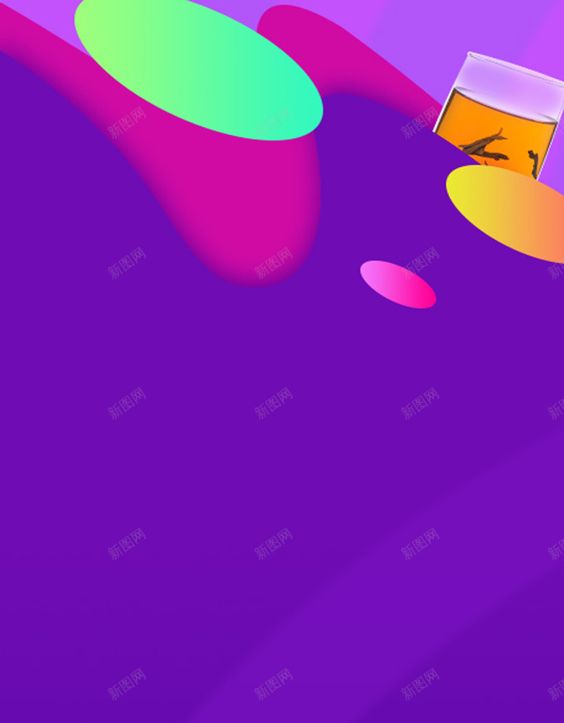 紫色扁平H5背景jpg设计背景_新图网 https://ixintu.com 创意 多彩 扁平 简约 紫色 H5背景 撞色 紫色背景