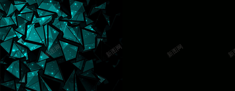 几何动感psd设计背景_新图网 https://ixintu.com 几何 三角 绿色 碎片 海报banner 扁平 渐变