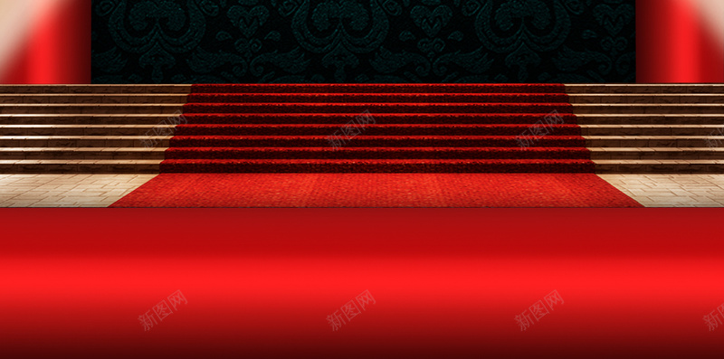 舞台灯光效果H5背景psd设计背景_新图网 https://ixintu.com H5背景 春节地毯 晚会 活动节日 灯光效果 红地毯 舞台 蓝色背景 追光 颁奖