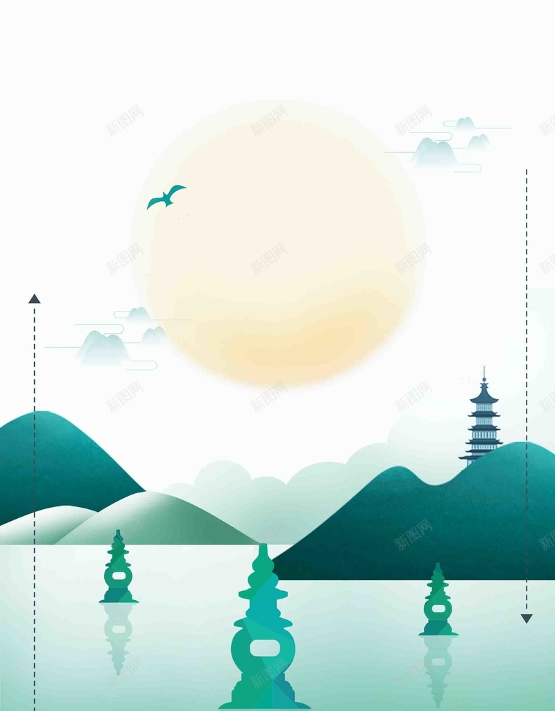 扁平化处暑节气海报背景模板psd设计背景_新图网 https://ixintu.com 处暑节气 背景模板 扁平化 手绘 海报 插画 24节气 传统节气 宣传