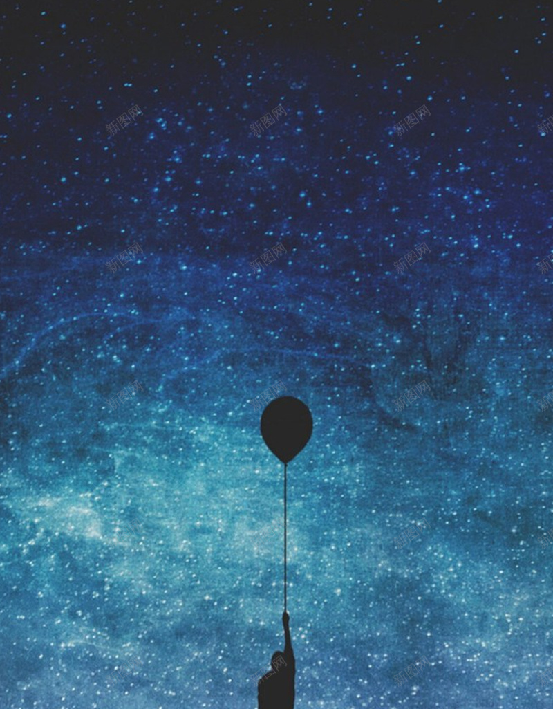 蓝色夜景星空人物剪影插画平面广告jpg高清背景_新图网 https://ixintu.com 人物剪影 蓝色背景 夜景 插画 星空 平面广告 星星 宇宙 飞翔