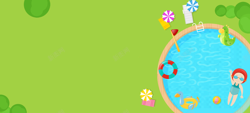 夏季婴儿游泳卡通童趣绿色bannerpsd设计背景_新图网 https://ixintu.com 夏季游泳 婴儿游泳 清凉 泳池 泳圈 宝宝游泳 母婴海报 母婴用品 儿童用品 卡通 童趣 绿色背景